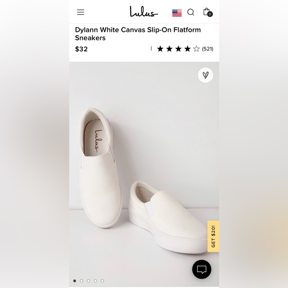 Lulus Dylann White Canvas Slip-On Flatform Sneakers - Picture 9 of 9